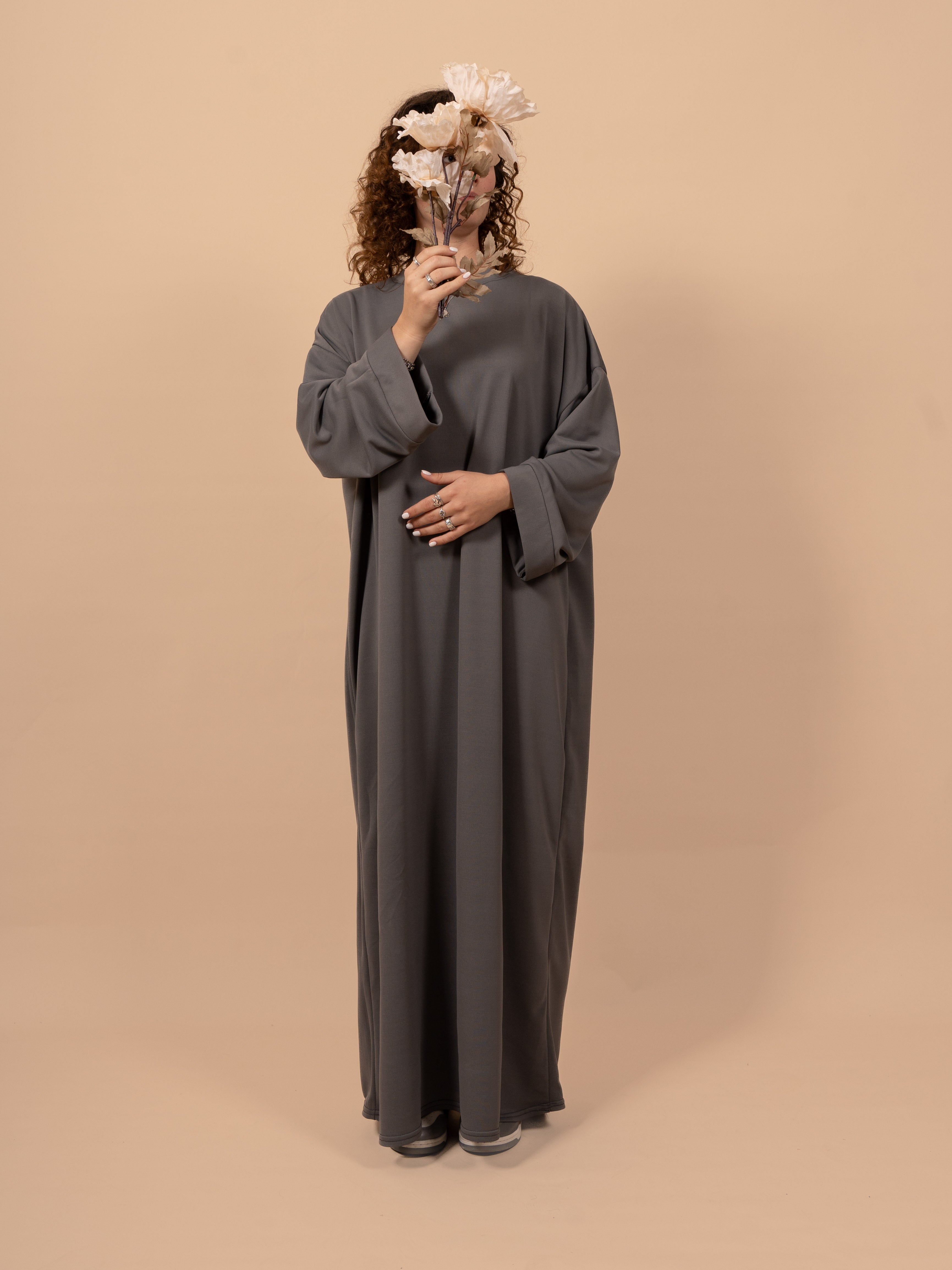 Sweater abaya - grey