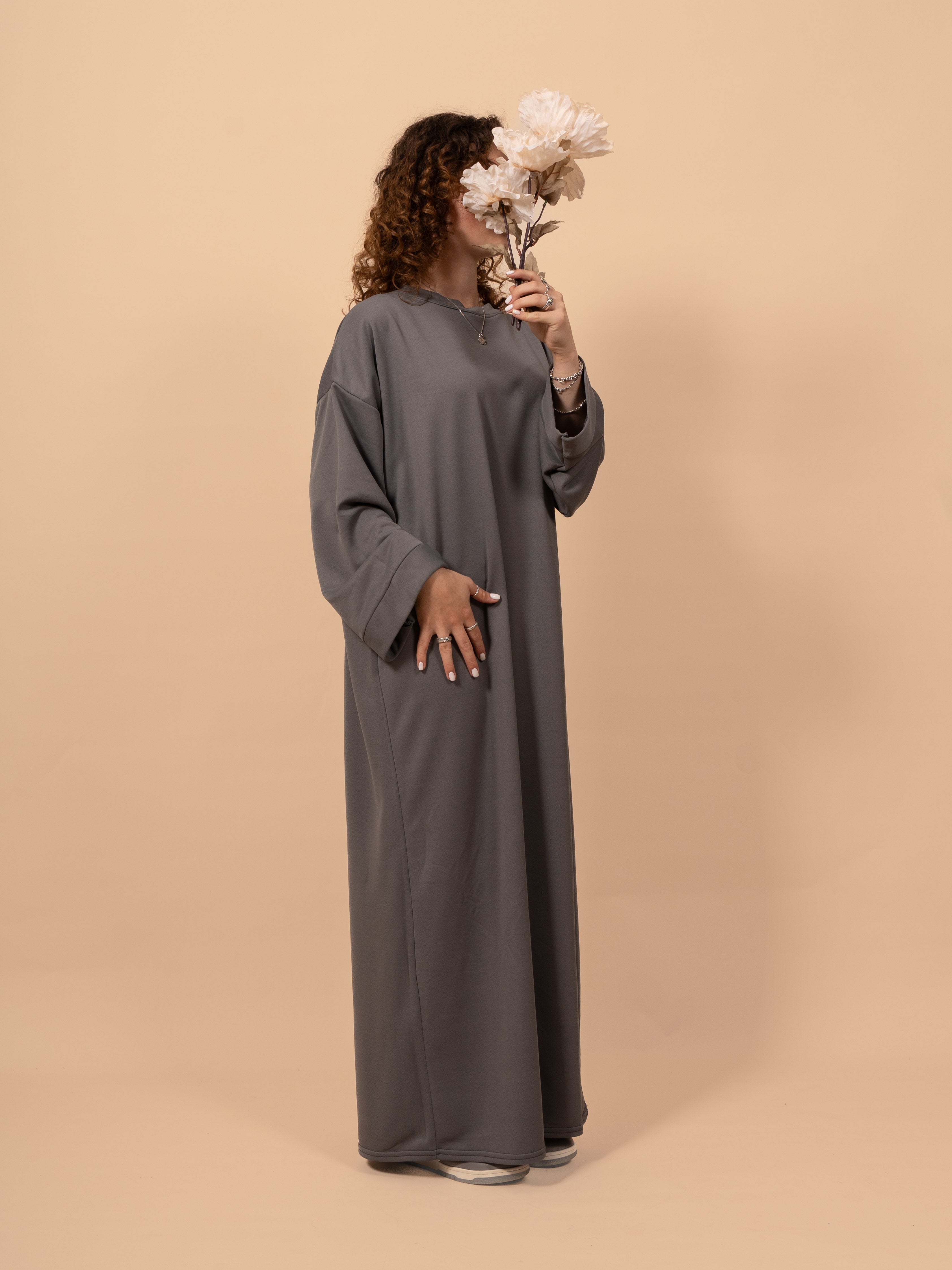 Sweater abaya - grey