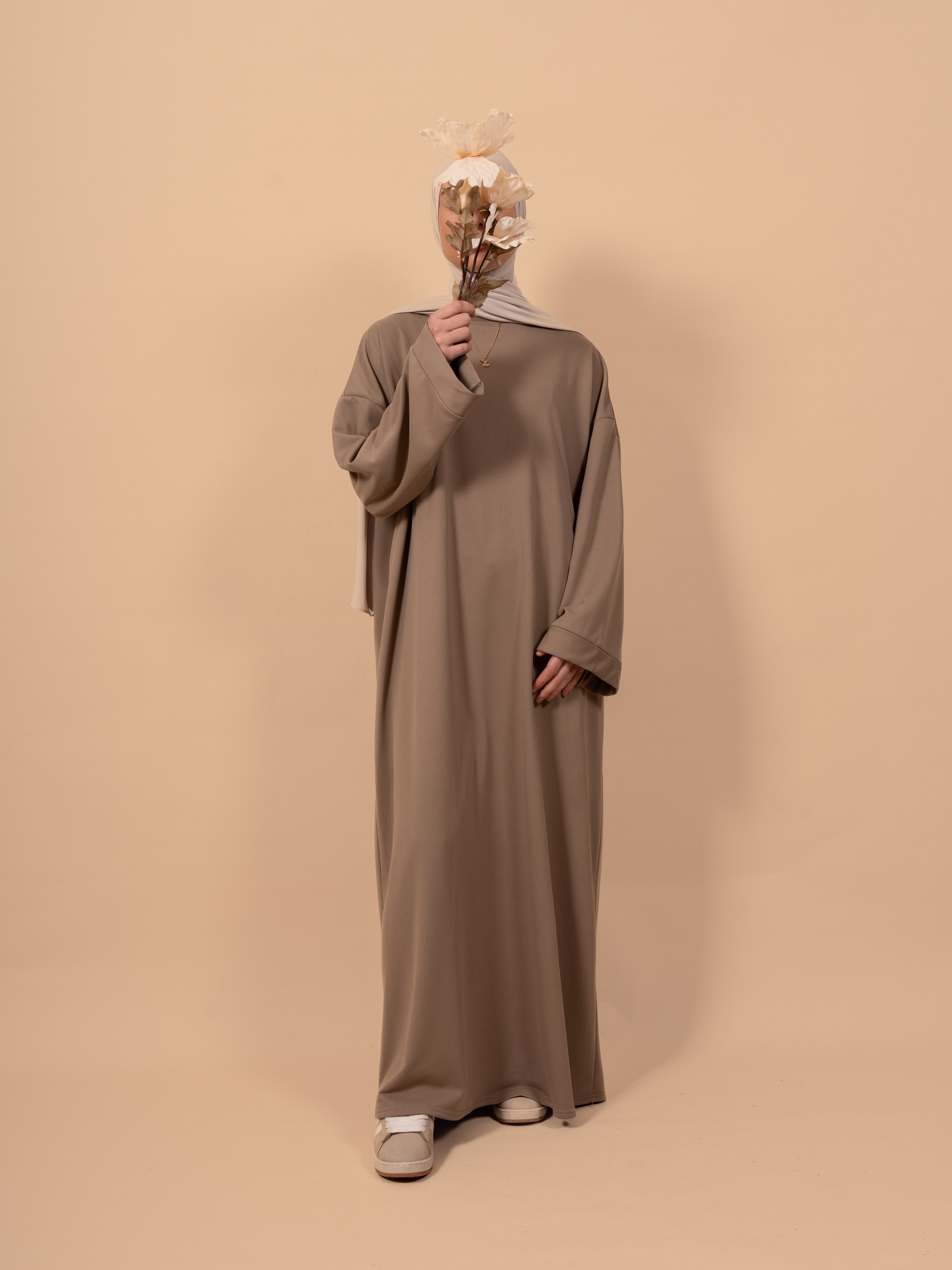 Sweater abaya - black