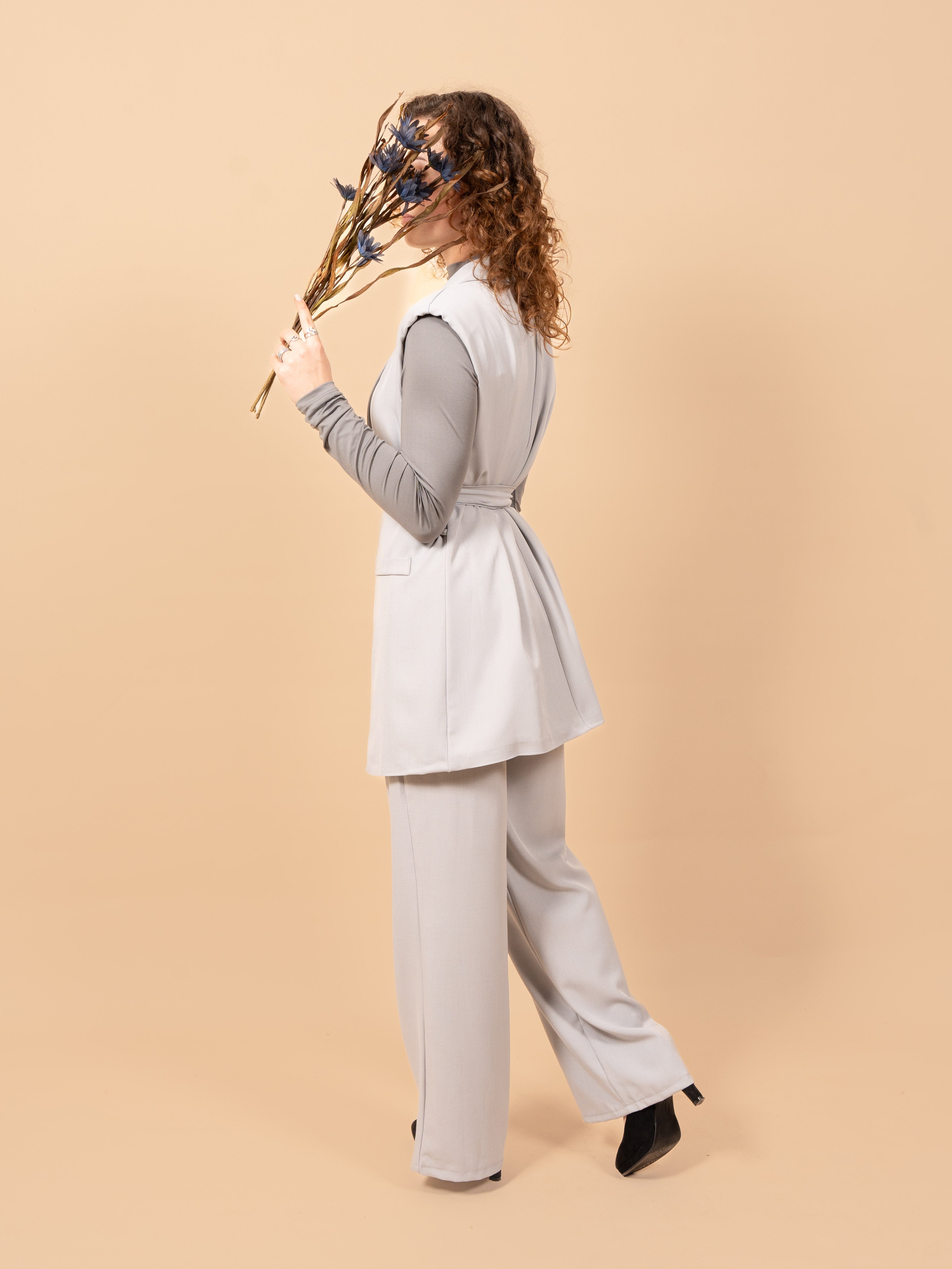 Sleeveless set - taupe