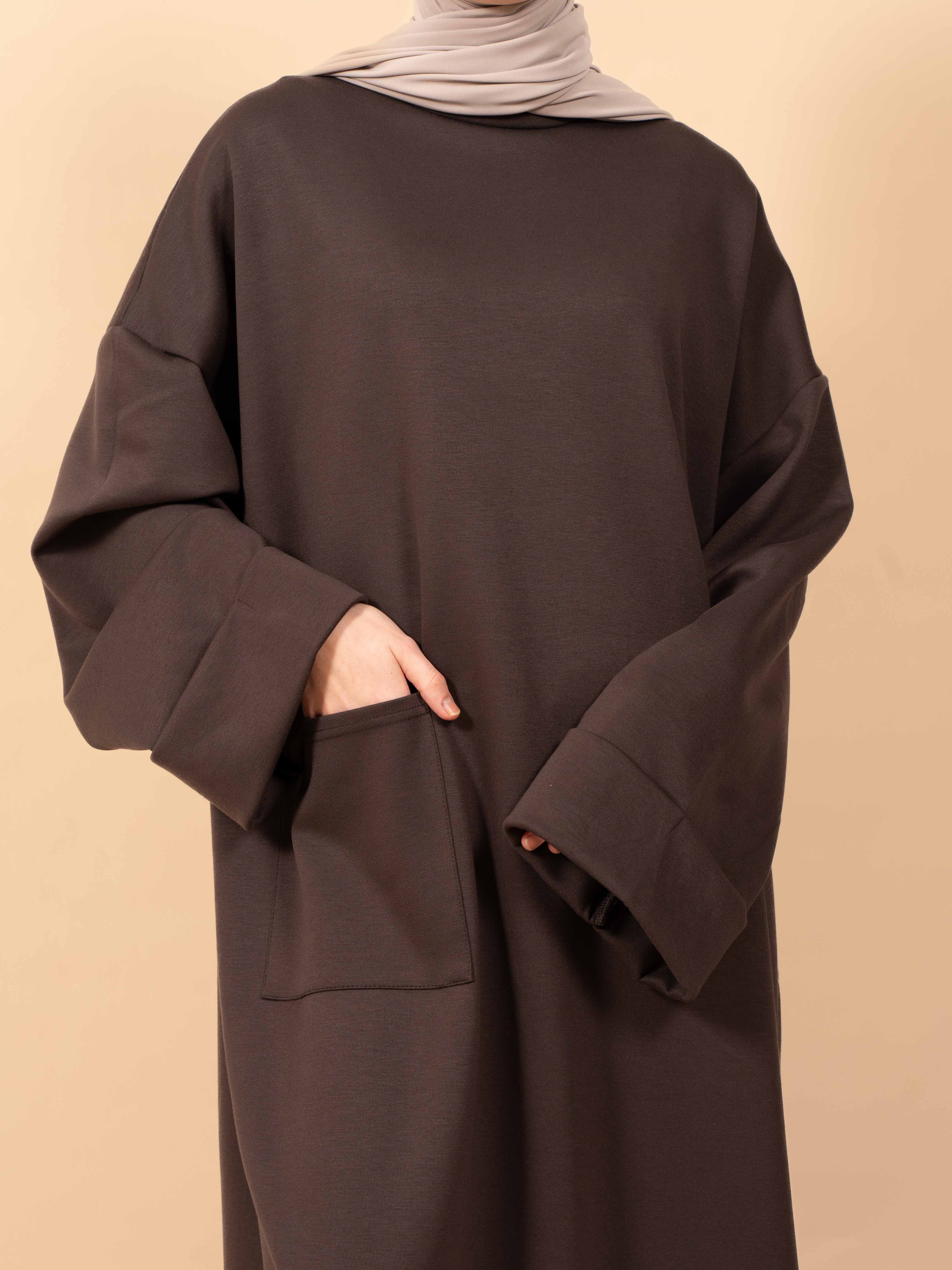 Abaya pocket - Deep brown